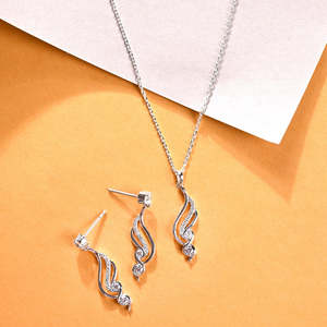 Compre en Línea Conjuntos de Pendientes de Plata de Ley 925 de Primera Calidad para Bodas - Product Image 2