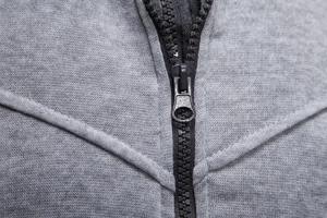 Chaqueta de punto con capucha ajustada informal para hombre 100% algodón estampado digital colores contrastantes para la moda de invierno - Product Image 6