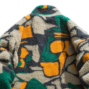 Novedades Chaqueta de invierno suave con cremallera de Sherpa para invierno Ropa de calle informal suelta Logotipo personalizado a la venta Chaquetas de lana polar para hombres - Product Image 4