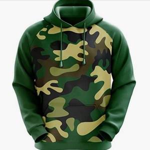 OEM logotipo personalizado de alta calidad de algodón elegante Streetwear de los hombres de invierno sudaderas con capucha de camuflaje de talla grande esencial gran oferta - Product Image 4