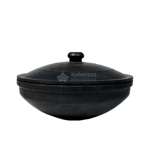Olla de cocina artesanal de arcilla roja o negra Kadai con fondo curvo y función de salud sin mango - Product Image 2