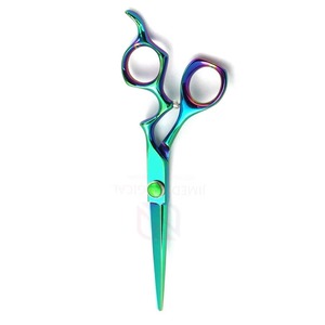 Tijeras de Peluquería de Alta Calidad con Recubrimiento de Color Arcoíris, Mango de Acero Inoxidable, Diseño Elegante para Uso Profesional en Salón de Belleza - Product Image 4