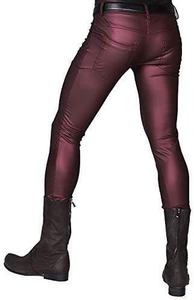 กางเกงหนังแท้สำหรับผู้ชายกางเกงหนังระบายอากาศได้ดี - Product Image 5