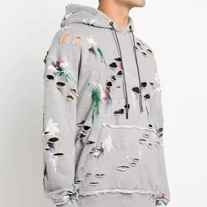 Sweats à capuche en coton mélangé pour hommes, mode hivernale de haute qualité, meilleure vente de vêtements pour hommes, sweats à capuche vieillis respirants - Product Image 4