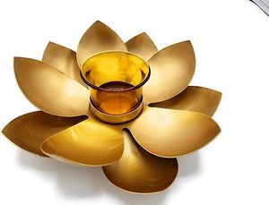High Quality Handcrafted Gold Plated Metal in Iron <b>Large</b> Dinner Candle Holder Best Quality Table Ware Candle Votive Stand - Product Image 4