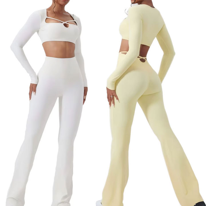 Custom made yoga set polyester spandex