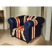 Canapé Chesterfield en cuir capitonné à un siège, design drapeau britannique de qualité supérieure, canapé de restaurant, salon moderne, fauteuil d'hôtel