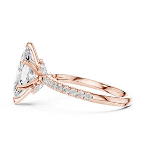 18K Rose Gold Marquise <b>Diamond</b> <b>Ring</b> for Anniversary - Product Image 3