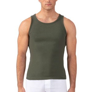 Camiseta sin mangas acanalada de algodón 100% transpirable y elástica para culturismo, ajuste ceñido, ideal para verano - Product Image 1