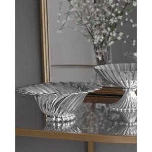 ชามตกแต่งขัดเงา ของตกแต่งบ้าน ชามเสิร์ฟอาหาร ลายดอกไม้ งานฝีมือ ชามโลหะ อุปกรณ์จัดงานร้านอาหาร - Product Image 4