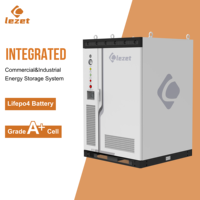 Système de stockage d'énergie solaire tout-en-un Lezet New 135 kW 261 kWh avec batterie LiFePO4 industrielle et commerciale à refroidissement liquide, blanc KG