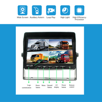 Moniteur autonome de voiture, usine ISO, 7 pouces, vue arrière, moniteur à écran numérique à 4 canaux