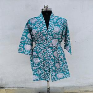 Nuevo Kimono de Algodón Puro con Estampado Floral Natural y Ecológico, Bata de Baño para Mujer, Ropa de Dormir Suave para Verano - Product Image 3