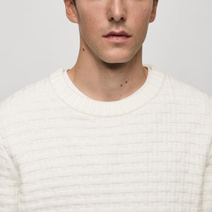 Pull en maille pour homme de haute qualité, décontracté et tendance, 100% coton, chaud, col rond, hiver, anti-froissement, respirant - Product Image 6