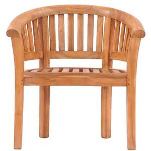 Fauteuil d'extérieur moderne en teck massif pour patio et jardin - Product Image 1