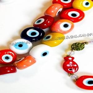 Collier de perles en verre de Murano multicolore fait à la main de haute qualité perles colorées brins bijoux mariage - Product Image 6