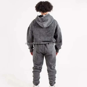 Nuevo chándal elegante de lavado ácido para hombres, chándal de algodón hecho directamente de fábrica/Color personalizado para hombres, chándal de lavado ácido OEM - Product Image 2