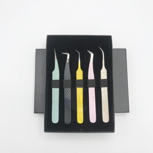 Pince à épiler à pointe argentée avec logo personnalisé de qualité supérieure pince à épiler en acier inoxydable avec revêtement en poudre multiple - Product Image 4