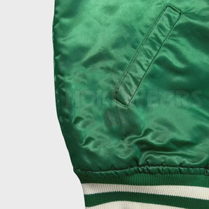 Good Selling Unique Style Satin Letterman Jacket Light <b>Weight</b> Plus Size Satin Letterman Jacket - Product Image 4