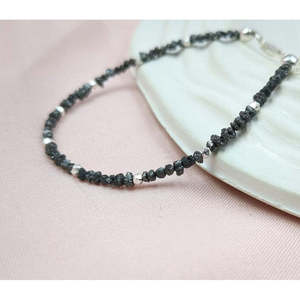 Black Diamond <b>Bracelet</b> Uncut Diamond <b>Bangle</b> Premium Diamond Jewelry - Product Image 3