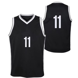 Maillot de basketball 100% polyester respirant sans manches, col en V, séchage rapide, personnalisable, réversible, imprimé, très tendance - Product Image 4