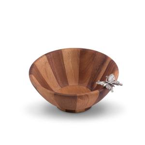 ชามไม้อะคาเซียทำมือสำหรับตกแต่งบ้านสำหรับการเสิร์ฟและการจัดระเบียบทรงกลมและการออกแบบที่หรูหรา - Product Image 3