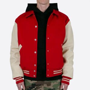 Premium Collared Varsity Jacket with Custom Embroidery - Classic Letterman Jacket for Men and Women - Product Image 4