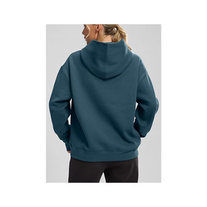 100% coton pulls unis à manches longues femmes surdimensionné haut court sweat recadrée chaud solide mode sweat - Product Image 6