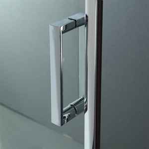 Porte de douche en verre transparent Ferrara 150CM avec deux panneaux, design minimaliste, étanche - Product Image 5