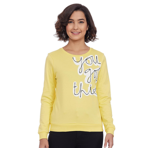 Offre Spéciale 100% coton femmes sweat à manches longues haute qualité imprimé personnalisé pull col rond pour l'hiver fabriqué au Bangladesh - Product Image 1