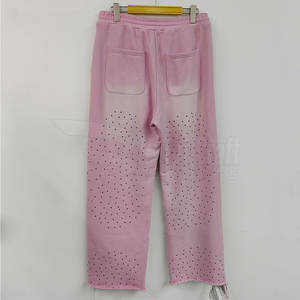 กางเกงจ็อกเกอร์ผู้ชายทรงแบ็กกี้ประดับพลอยเทียมทรงหลวมผลิตตามสั่ง - Product Image 2