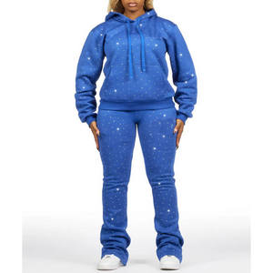 Ensemble de jogging décontracté pour femmes, taille extra haute, coupe ajustée, veste zippée et pantalon, tenue pour le confort quotidien - Product Image 5