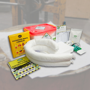 Kit anti-déversement d'hydrocarbures 20 litres avec boîte transparente – Kit de réponse d'urgence pour l'absorption et le nettoyage des déversements d'hydrocarbures pour les zones industrielles - Product Image 3