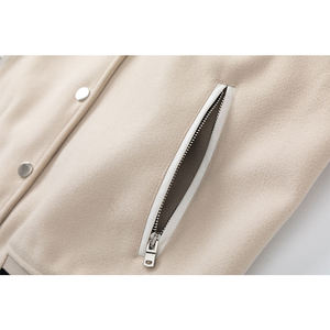 แจ็กเก็ตเบสบอลสำหรับผู้ชายเสื้อแจ็กเก็ตกันหนาวแบบลำลองปกตั้งมีหลายสี - Product Image 6