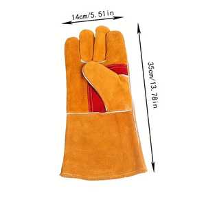 <b>safety</b> Gloves work wear cut resistant cow leather gloves - Product Image 3