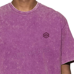Camiseta de lavado ácido de la mejor calidad con logotipo personalizado para hombre, nuevo diseño de gran tamaño, patrón sólido, impresión digital, precio al por mayor - Product Image 5