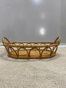 Eco-friendly oval rattan serving tray - Product Image 4