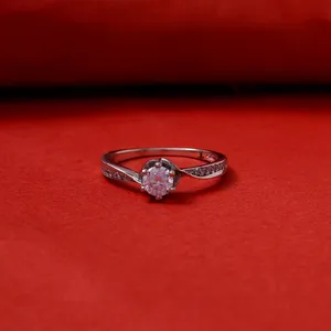 Anillo de Hombre Romántico de Plata con Diamante de Corte Radiante, Joyería Fina, Idea de Regalo para Compromiso - Product Image 1