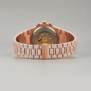 Reloj de lujo con diamantes Moissanite, reloj de joyería de brillo completo Premium para hombres y mujeres, ideal para fiesta o regalo de aniversario - Product Image 5