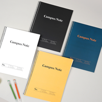 Cuaderno Boba coreano moderno para campus, tamaño B5 (190x260mm), 50 páginas, tapa dura de PP, encuadernación cosida de 8mm, impresión CMYK, color personalizado