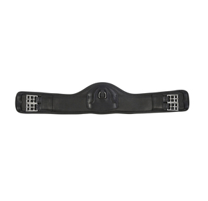 Cincha de cuero de vaca negra para caballo inglés con hebillas de acero inoxidable y gancho de seguridad, para doma clásica, hecha a mano, con logotipo personalizado. - Product Image 2