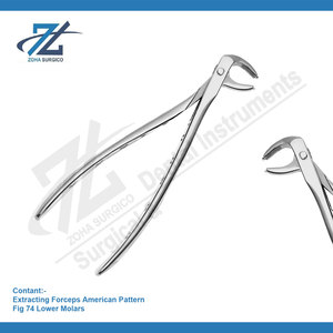 Fórceps de extracción Fig74 Molares inferiores Juego dental de acero inoxidable de alta calidad Premium Fabricante de instrumentos quirúrgicos Pakistán - Product Image 2