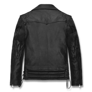 Nuevas chaquetas de cuero genuino para hombre, Material de alta calidad, a prueba de viento e impermeable, chaqueta de invierno de cuero con logotipo personalizado - Product Image 2