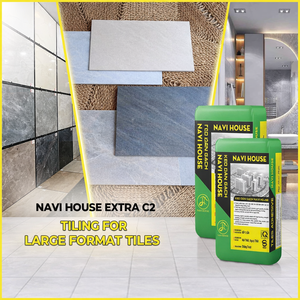 Adhésif pour carrelage à base de ciment Navi House Vietnam C2 CTS avec additifs polymères pour sol et mur 25 kg - Product Image 2