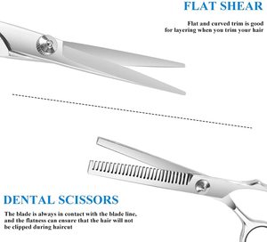 Kit de ciseaux professionnels en acier inoxydable pour salon de coiffure et amincissement des cheveux avec logo personnalisé - Product Image 5