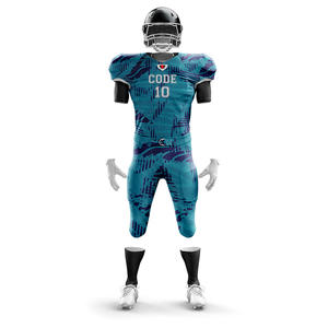 ชุดเสื้อฟุตบอลเยาวชนออกแบบได้ตามต้องการชุดเสื้อเจอร์ซีย์ฟุตบอลอเมริกันแบบซับลิเมชันเต็มตัว - Product Image 5