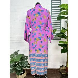 Kimono Vintage de Seda Crepé, Bata Suave y Cómoda, Ropa de Dormir Ligera y Lujosa, Regalo Perfecto de Verano para Mujer - Product Image 5