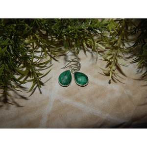 Handmade Dainty Malachite Gemstone <b>Earrings</b> Women's <b>Wedding</b> Gift Sterling <b>Silver</b> Fine Dangle Jewelry - Product Image 5
