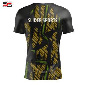 Camiseta de Compresión Rashguard de Manga Corta de Alta Calidad Personalizada para Entrenamiento de BJJ, Ropa de Lucha, Impresión Digital Sublimada - Product Image 2