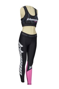 Conjunto Deportivo KHASON para Mujer, Ecológico, de Spandex/Nylon, con Leggings de Yoga y Top de Manga Larga, con Impresión de Logotipo Personalizado - Product Image 4